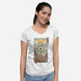 Earth Nomad Ukiyo-e-Womens-V-Neck-Tee-vp021