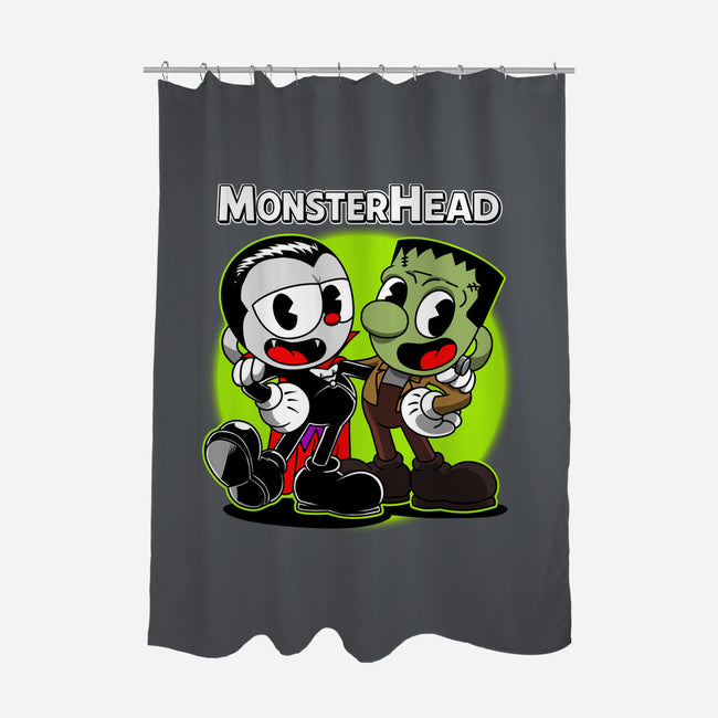 Monsterhead-None-Polyester-Shower Curtain-joerawks