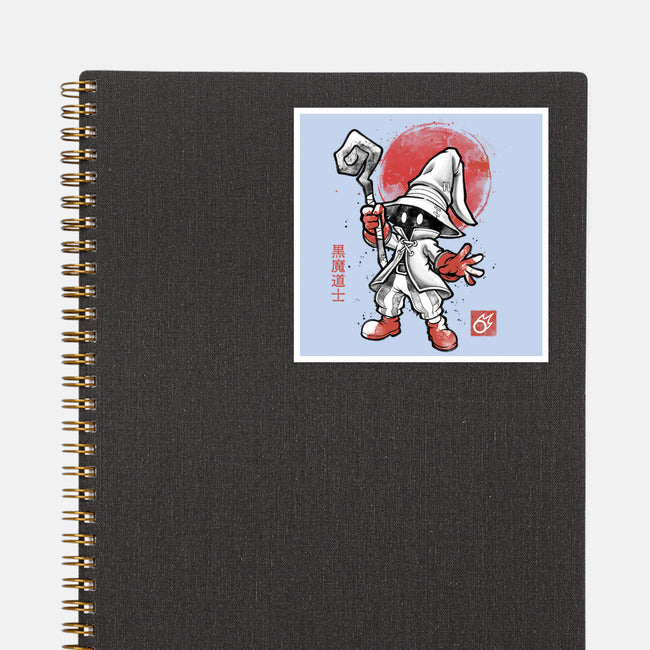 Black Mage Sumi-E-None-Glossy-Sticker-Astrobot Invention