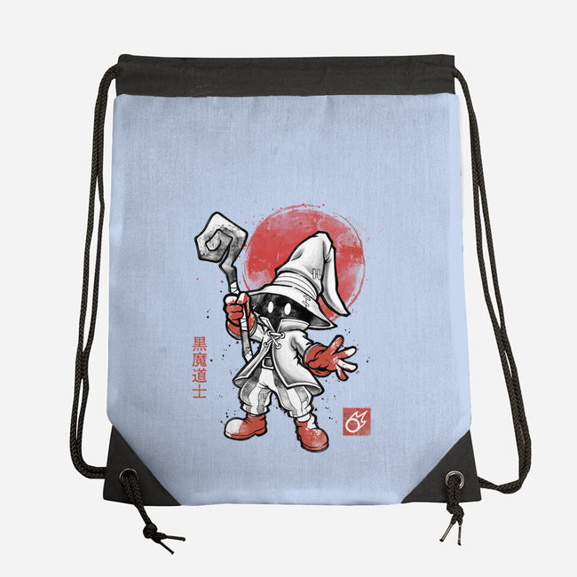 Black Mage Sumi-E-None-Drawstring-Bag-Astrobot Invention