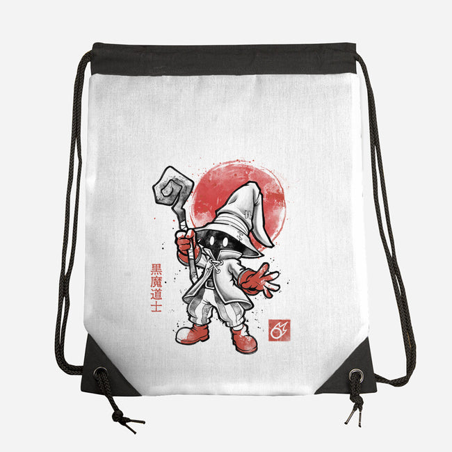 Black Mage Sumi-E-None-Drawstring-Bag-Astrobot Invention