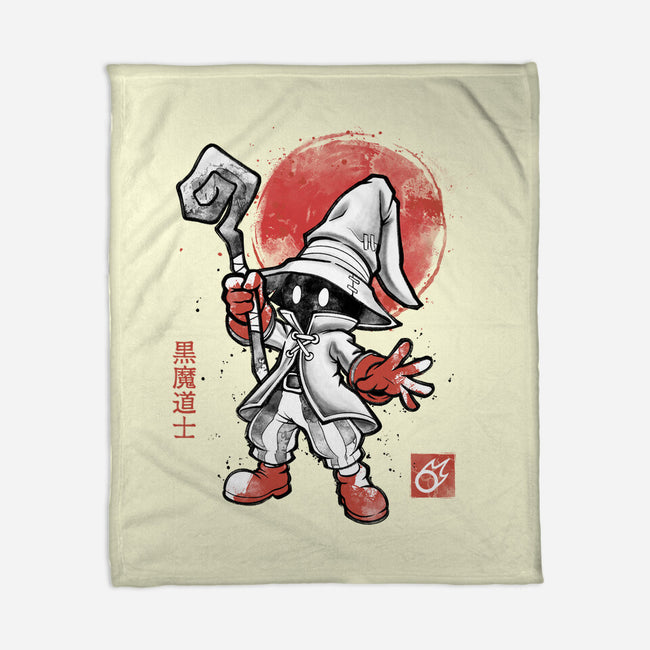Black Mage Sumi-E-None-Fleece-Blanket-Astrobot Invention