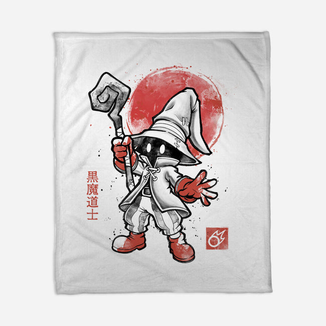 Black Mage Sumi-E-None-Fleece-Blanket-Astrobot Invention