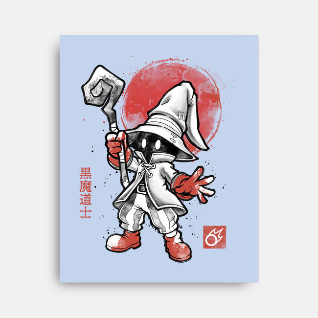 Black Mage Sumi-E-None-Stretched-Canvas-Astrobot Invention