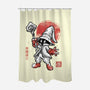 Black Mage Sumi-E-None-Polyester-Shower Curtain-Astrobot Invention