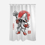 Black Mage Sumi-E-None-Polyester-Shower Curtain-Astrobot Invention