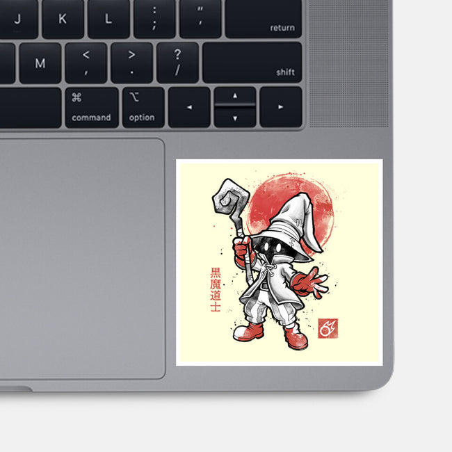 Black Mage Sumi-E-None-Glossy-Sticker-Astrobot Invention