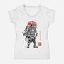 The Rustlord Eternal Sumi-E-Womens-V-Neck-Tee-Astrobot Invention