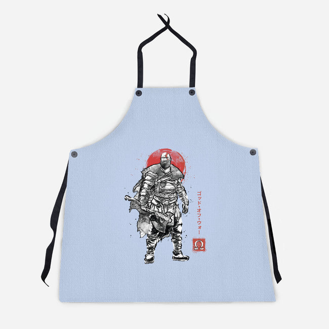 The Rustlord Eternal Sumi-E-Unisex-Kitchen-Apron-Astrobot Invention