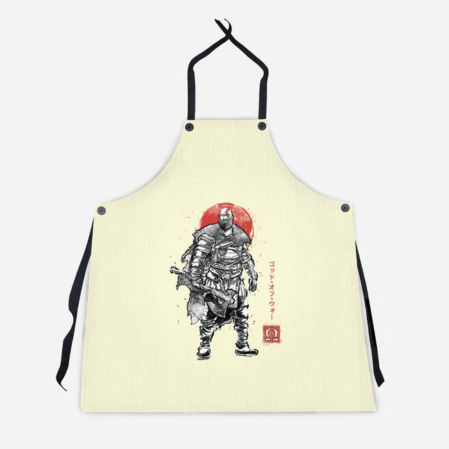 The Rustlord Eternal Sumi-E-Unisex-Kitchen-Apron-Astrobot Invention