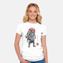 The Rustlord Eternal Sumi-E-Womens-Fitted-Tee-Astrobot Invention