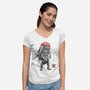 The Rustlord Eternal Sumi-E-Womens-V-Neck-Tee-Astrobot Invention