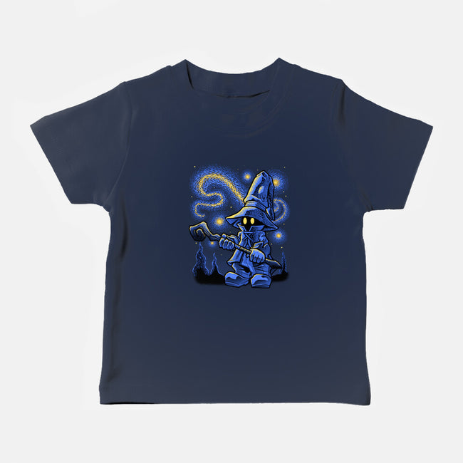 Black Mage Starry Night-Baby-Basic-Tee-Astrobot Invention
