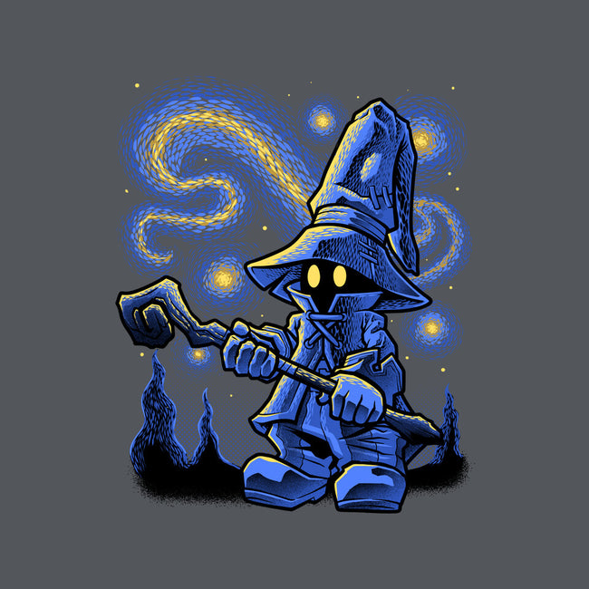 Black Mage Starry Night-Womens-Basic-Tee-Astrobot Invention