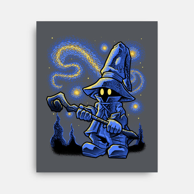 Black Mage Starry Night-None-Stretched-Canvas-Astrobot Invention