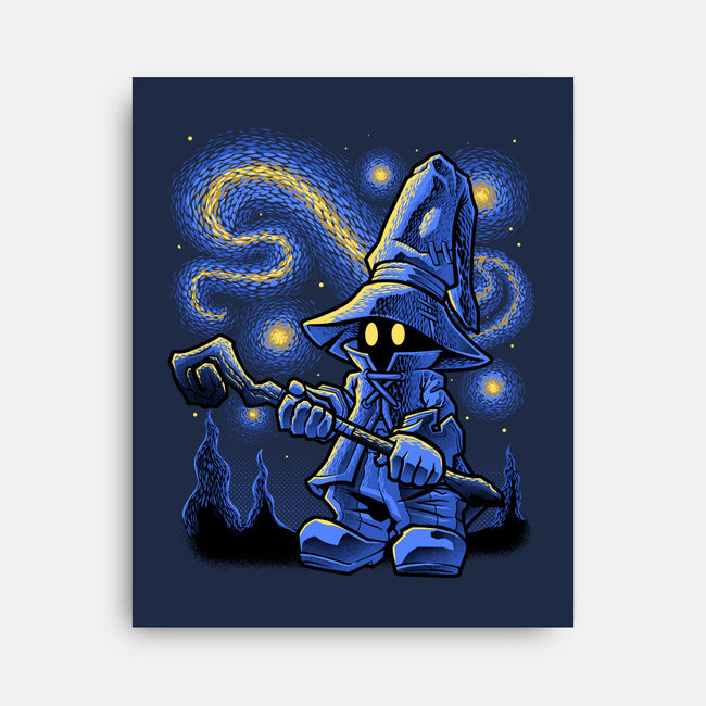 Black Mage Starry Night-None-Stretched-Canvas-Astrobot Invention