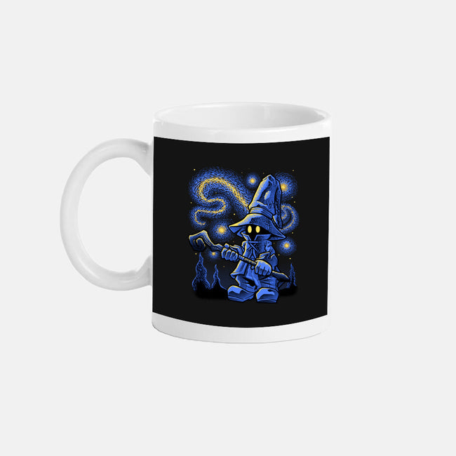 Black Mage Starry Night-None-Mug-Drinkware-Astrobot Invention