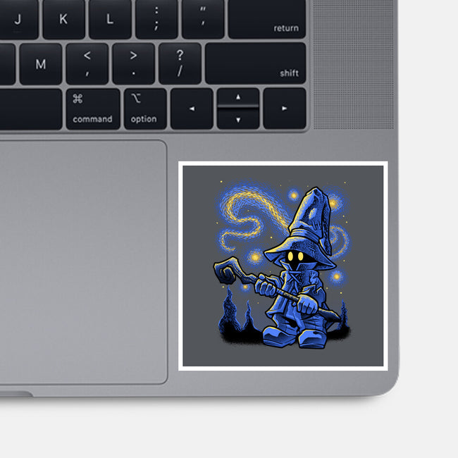 Black Mage Starry Night-None-Glossy-Sticker-Astrobot Invention