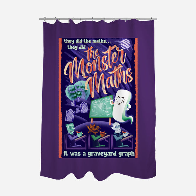 The Monster Math-None-Polyester-Shower Curtain-DrawnByBryan