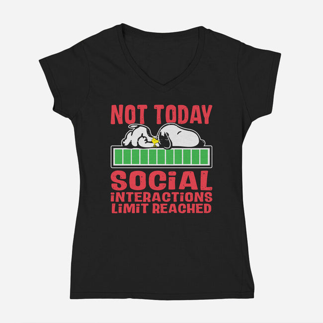Social Interactions-Womens-V-Neck-Tee-turborat14