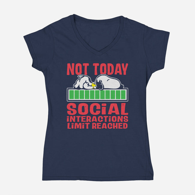 Social Interactions-Womens-V-Neck-Tee-turborat14