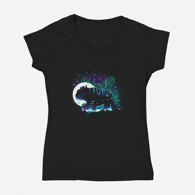 Derpy Night Landscape-Womens-V-Neck-Tee-dandingeroz