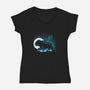 Derpy Night Landscape-Womens-V-Neck-Tee-dandingeroz