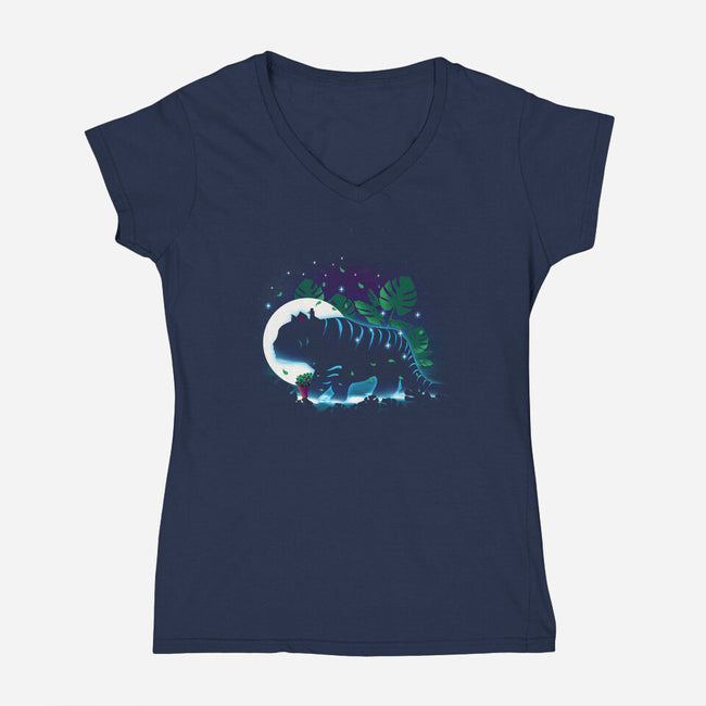 Derpy Night Landscape-Womens-V-Neck-Tee-dandingeroz