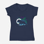 Derpy Night Landscape-Womens-V-Neck-Tee-dandingeroz