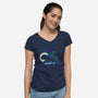 Derpy Night Landscape-Womens-V-Neck-Tee-dandingeroz