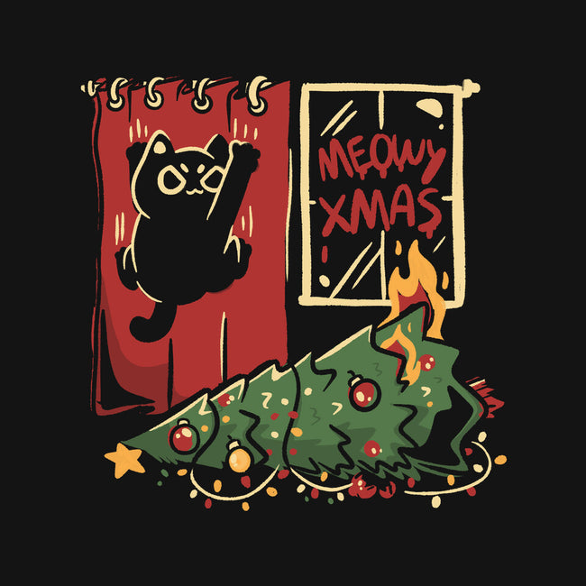 Meowy Xmas Cat-None-Drawstring-Bag-eduely