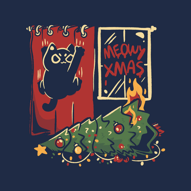 Meowy Xmas Cat-Youth-Pullover-Sweatshirt-eduely