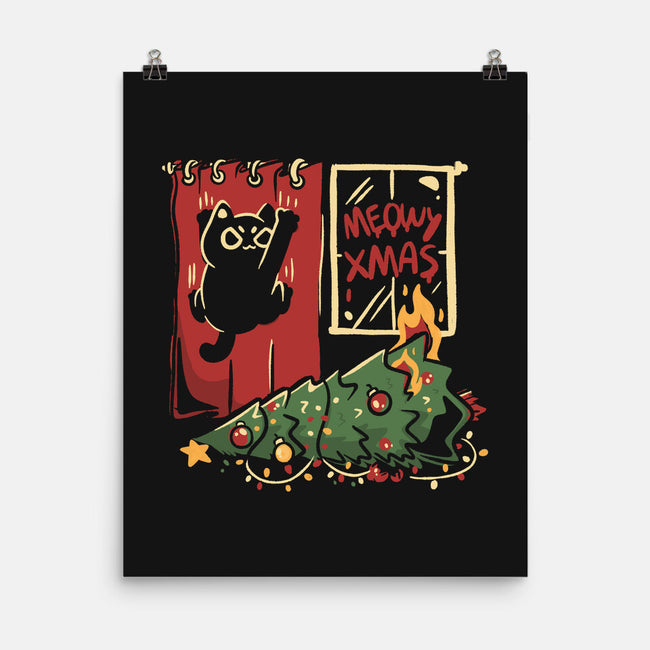 Meowy Xmas Cat-None-Matte-Poster-eduely