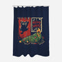 Meowy Xmas Cat-None-Polyester-Shower Curtain-eduely