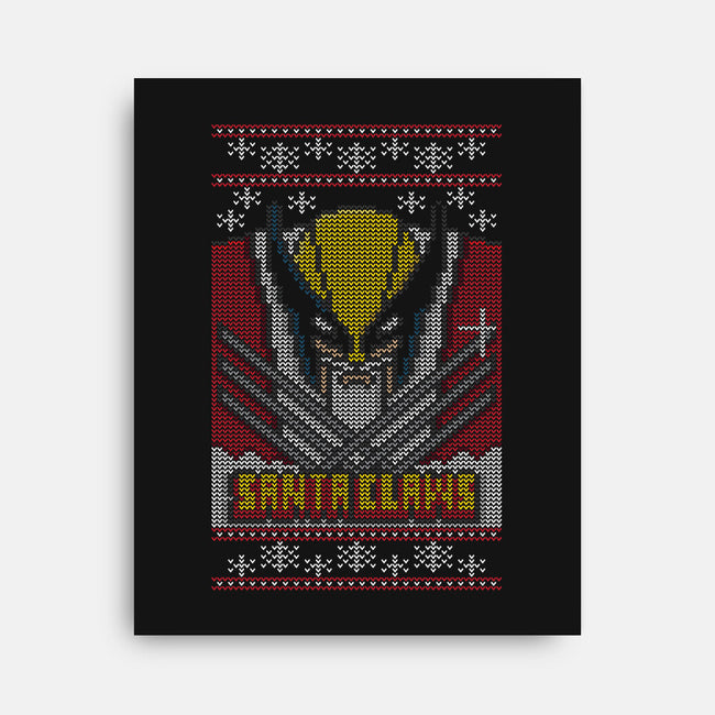 Santa Claws Sweater-None-Stretched-Canvas-jrberger