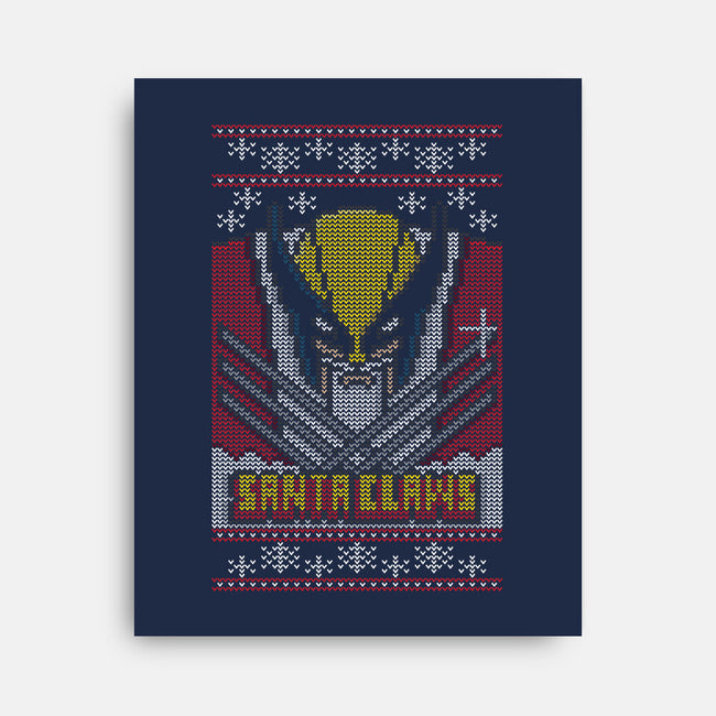 Santa Claws Sweater-None-Stretched-Canvas-jrberger