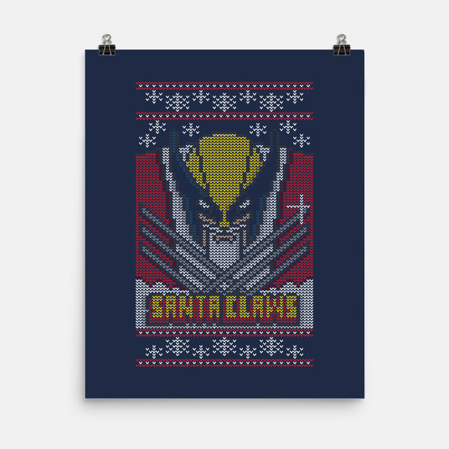 Santa Claws Sweater-None-Matte-Poster-jrberger