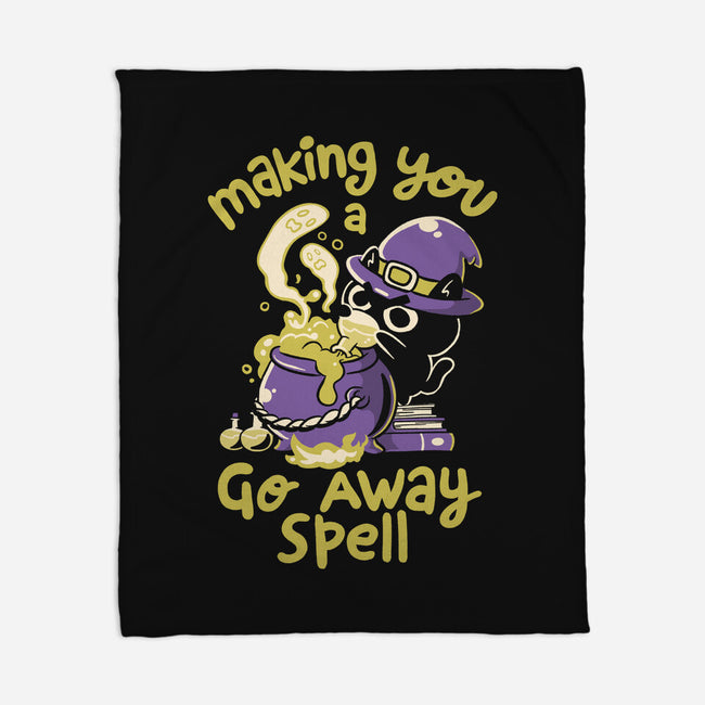 Go Away Spell-None-Fleece-Blanket-koalastudio