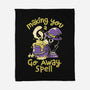Go Away Spell-None-Fleece-Blanket-koalastudio