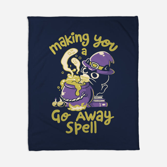 Go Away Spell-None-Fleece-Blanket-koalastudio