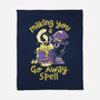 Go Away Spell-None-Fleece-Blanket-koalastudio
