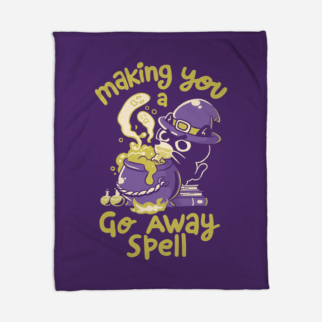 Go Away Spell-None-Fleece-Blanket-koalastudio