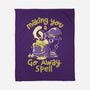 Go Away Spell-None-Fleece-Blanket-koalastudio
