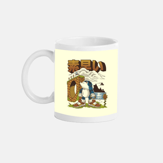 Retro Hedgehog-None-Mug-Drinkware-Henrique Torres