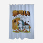 Retro Hedgehog-None-Polyester-Shower Curtain-Henrique Torres