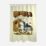 Retro Hedgehog-None-Polyester-Shower Curtain-Henrique Torres