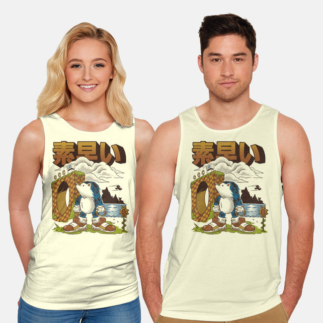 Retro Hedgehog-Unisex-Basic-Tank-Henrique Torres