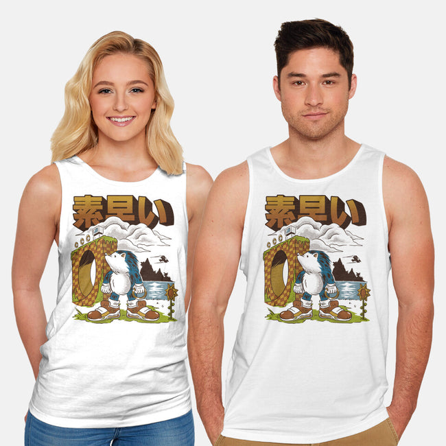 Retro Hedgehog-Unisex-Basic-Tank-Henrique Torres