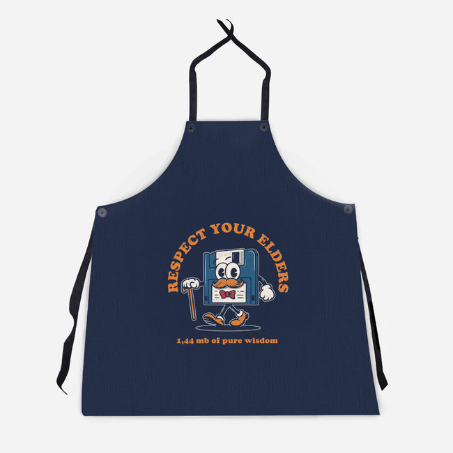 Respect Your Elders-Unisex-Kitchen-Apron-Marinho