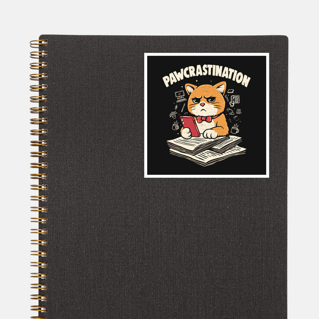 Pawcrastination-None-Glossy-Sticker-Marinho